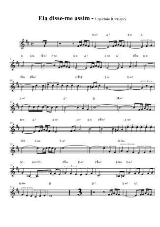 Lupcínio Rodrigues Ela Disse-me Assim score for Tenor Saxophone Soprano Clarinet (Bb)