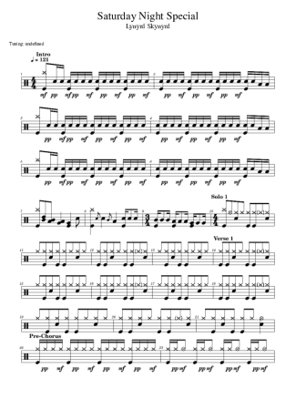 Score for Drums