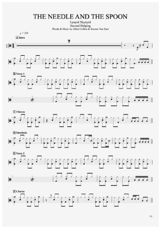 Lynyrd Skynyrd  score for Drums