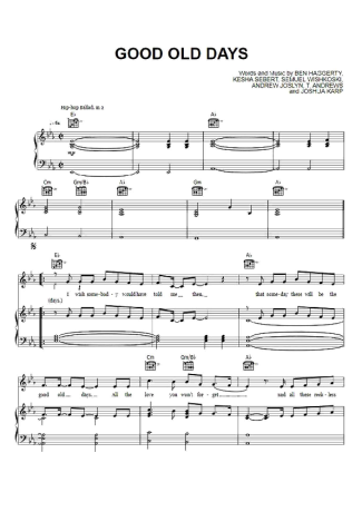 Macklemore  score for Piano