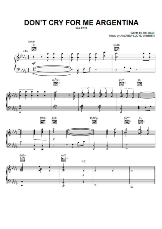 Madonna  score for Piano