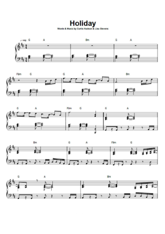 Madonna Holiday score for Piano