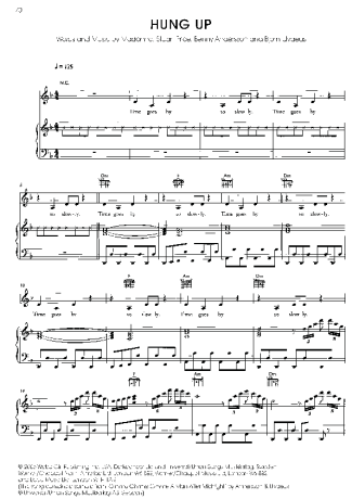 Madonna Hung Up score for Piano