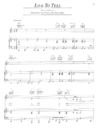 Madonna  score for Piano