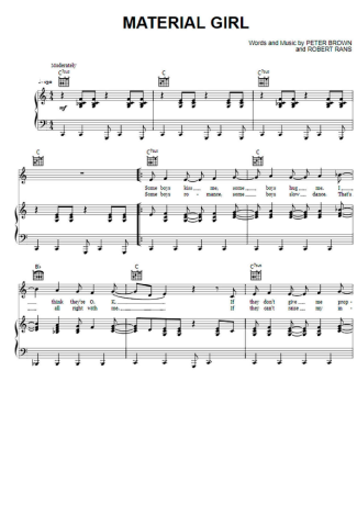 Madonna  score for Piano