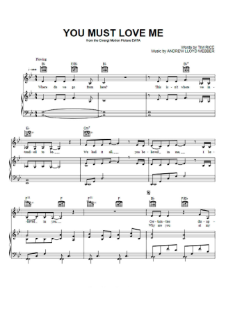 Madonna  score for Piano