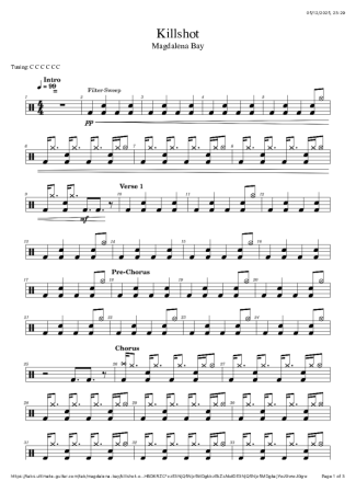 Magdalena Bay  score for Drums