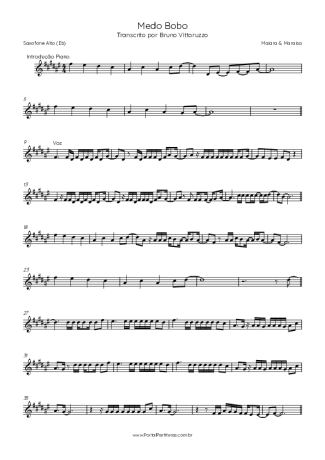 Maiara & Maraisa  score for Alto Saxophone