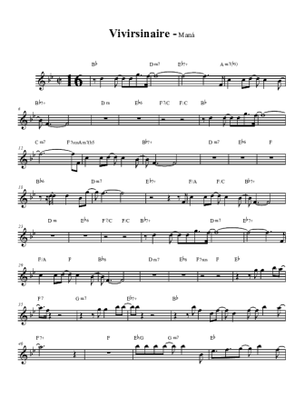 Maná Vivir Sin Aire score for Tenor Saxophone Soprano (Bb)
