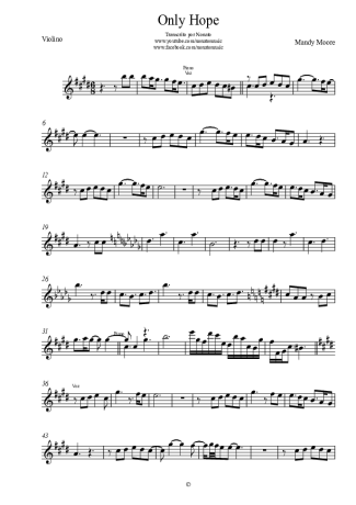 Mandy Moore  score for Violin