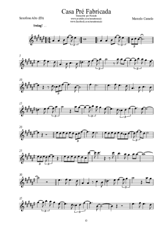 Marcelo Camelo Casa Pré Fabricada score for Alto Saxophone