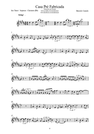 Marcelo Camelo Casa Pré Fabricada score for Clarinet (Bb)