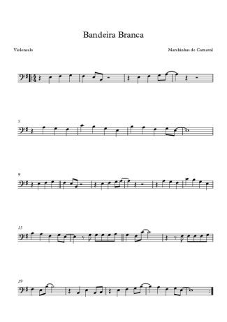 Marchinhas de Carnaval  score for Cello