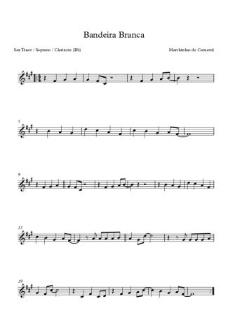 Marchinhas de Carnaval  score for Tenor Saxophone Soprano (Bb)