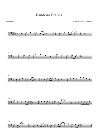 Marchinhas de Carnaval  score for Trombone