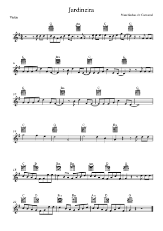 Marchinhas de Carnaval Jardineira score for Acoustic Guitar