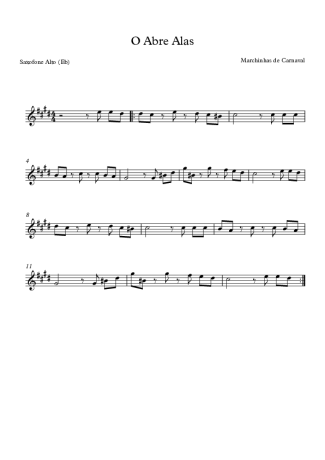 Marchinhas de Carnaval  score for Alto Saxophone