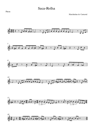 Marchinhas de Carnaval  score for Flute