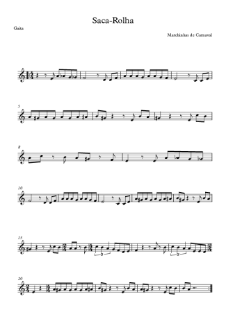Marchinhas de Carnaval Saca Rolha score for Harmonica