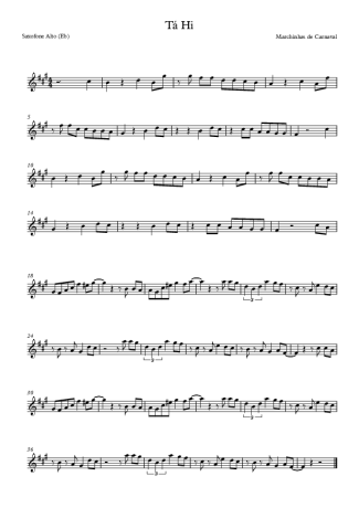 Marchinhas de Carnaval  score for Alto Saxophone