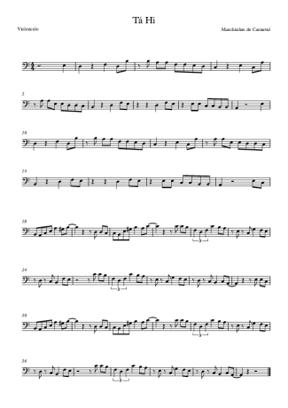 Marchinhas de Carnaval  score for Cello