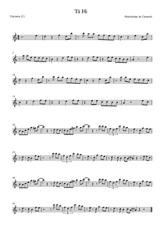 Marchinhas de Carnaval  score for Clarinet (C)