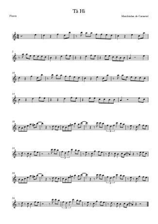 Marchinhas de Carnaval  score for Flute