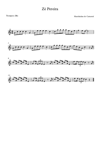 Marchinhas de Carnaval  score for Trumpet