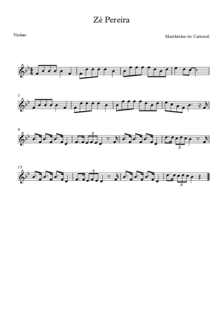 Marchinhas de Carnaval  score for Violin