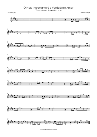 Score for Clarinet (Bb)