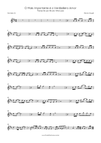 Márcio Greyck  score for Clarinet (C)