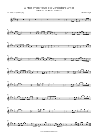 Score for Tenor Saxophone Soprano (Bb)