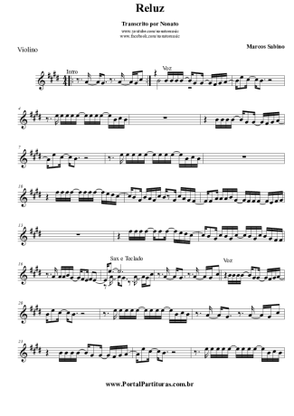 Marcos Sabino  score for Violin