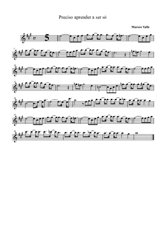 Marcos Valle Preciso Aprender a Ser Só score for Alto Saxophone