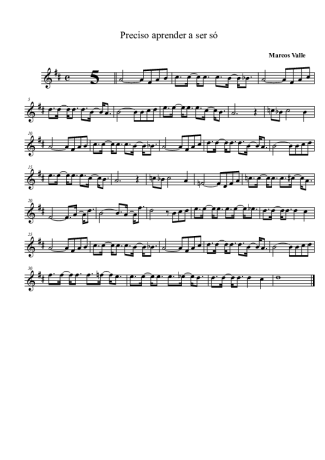 Marcos Valle Preciso Aprender a Ser Só score for Tenor Saxophone Soprano Clarinet (Bb)