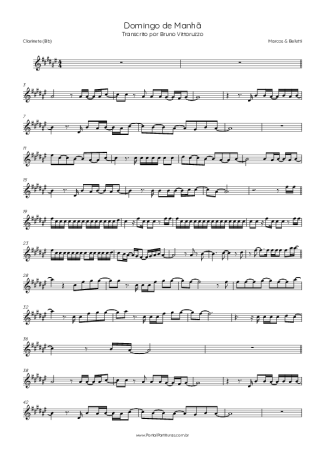 Marcos e Belutti  score for Clarinet (Bb)