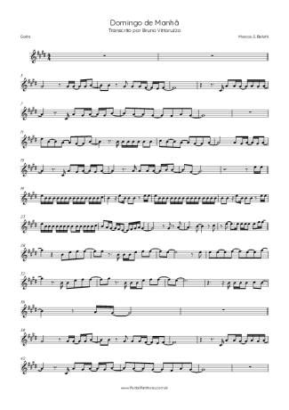 Marcos e Belutti Domingo De Manhã score for Harmonica