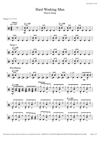 Score for Drums