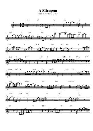 Marcus Viana A Miragem (Novela O Clone) score for Alto Saxophone