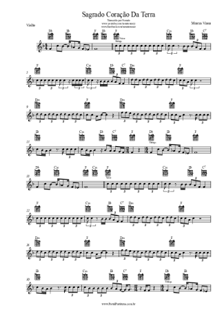 Marcus Viana Sagrado Coração Da Terra score for Acoustic Guitar