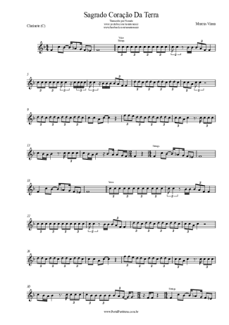 Marcus Viana Sagrado Coração Da Terra score for Clarinet (C)