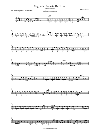 Marcus Viana Sagrado Coração Da Terra score for Tenor Saxophone Soprano (Bb)