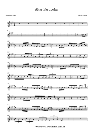 Maria Gadú Altar Particular score for Alto Saxophone