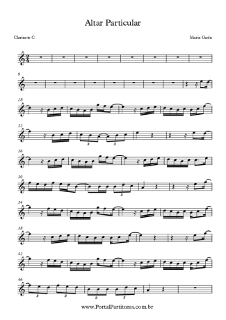Maria Gadú Altar Particular score for Clarinet (C)