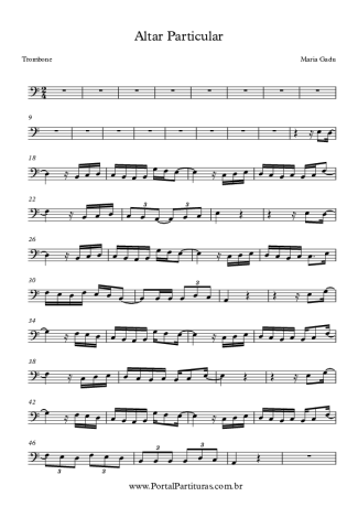 Maria Gadú Altar Particular score for Trombone