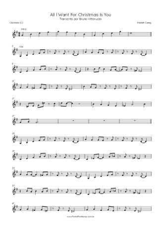 Mariah Carey  score for Clarinet (C)