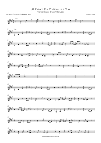 Mariah Carey  score for Tenor Saxophone Soprano (Bb)