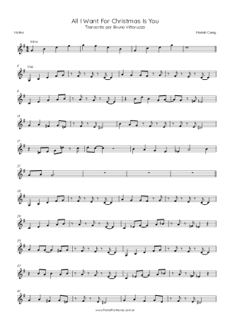 Mariah Carey  score for Violin