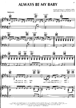 Mariah Carey  score for Piano