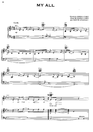 Mariah Carey  score for Piano